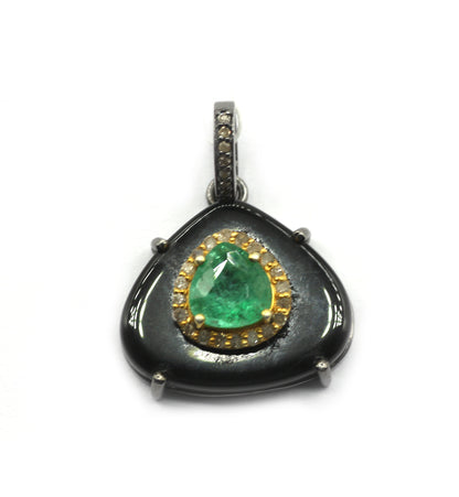 92.5 Silver Pave Diamond Pendant