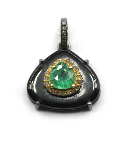 92.5 Silver Pave Diamond Pendant