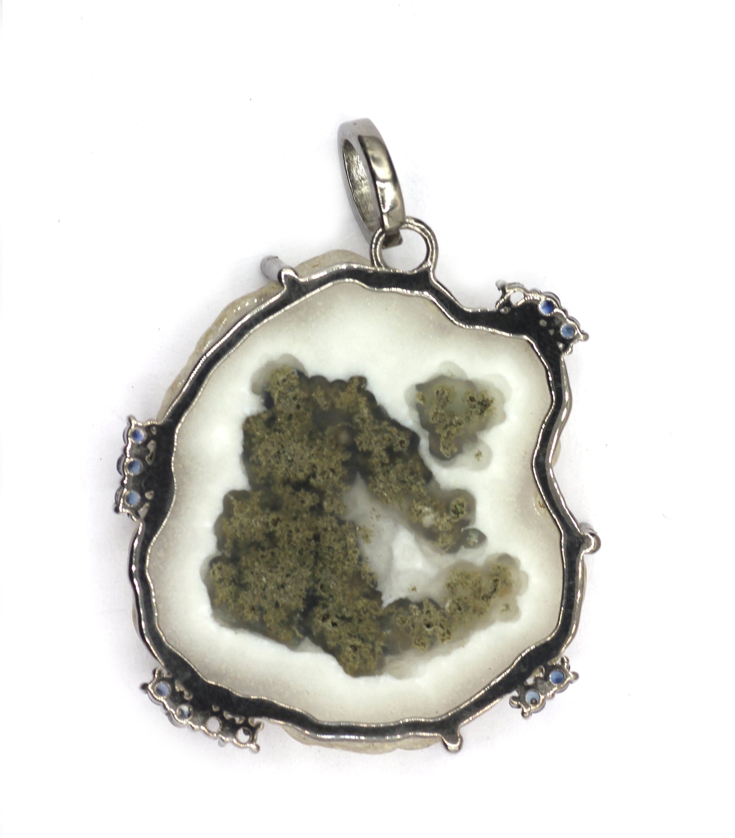 Duze Silver Pave Diamond Pendant