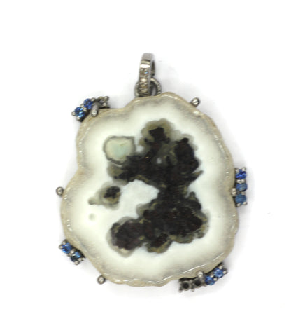 Duze Silver Pave Diamond Pendant