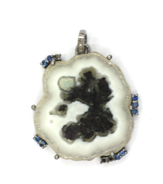 Duze Silver Pave Diamond Pendant