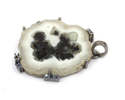 Duze Silver Pave Diamond Pendant