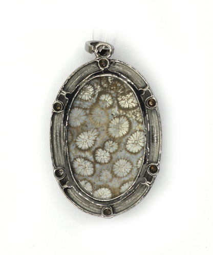 92.5 Silver Pave Diamond Pendant