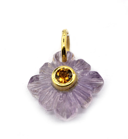 Square Stone Pave Diamond Pendant