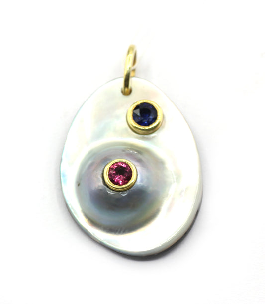Pearl Pave Diamond Pendant