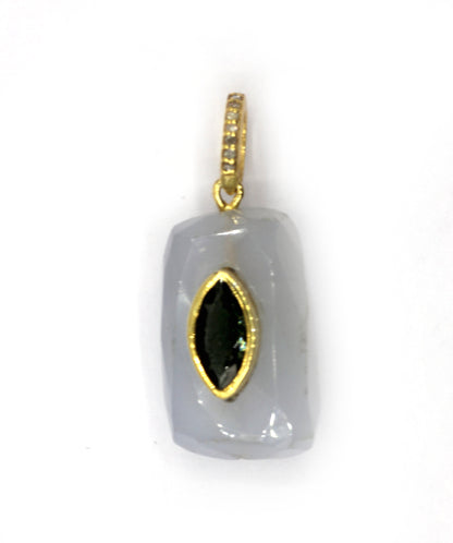 Silver Pave Diamond Pendant