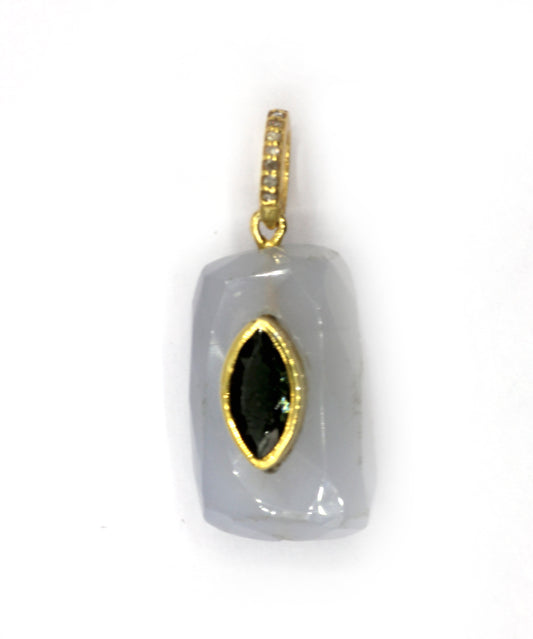 Silver Pave Diamond Pendant