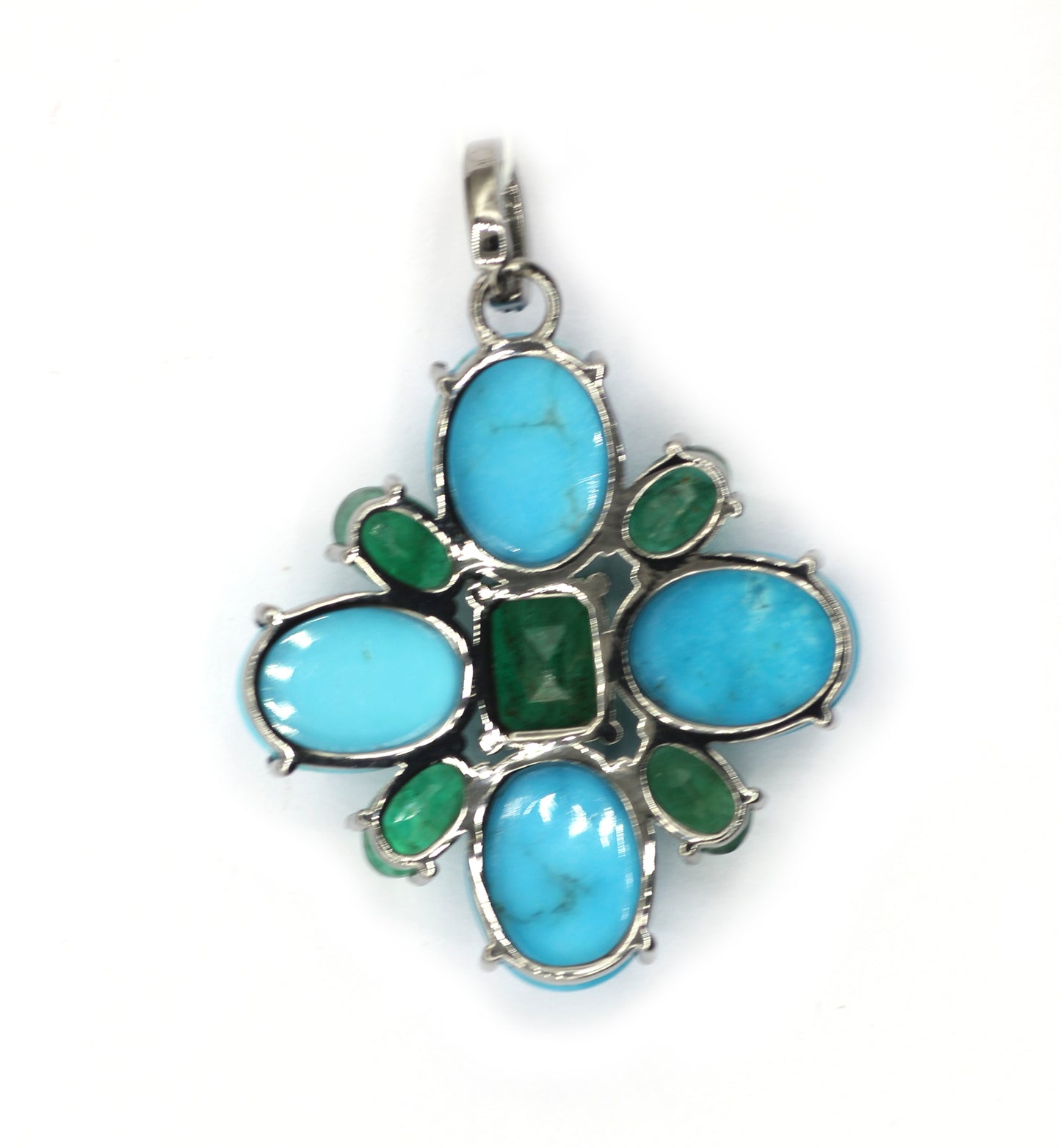 92.5 Silver Pave Diamond Pendant