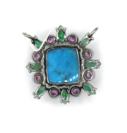 92.5 Silver Pave Diamond Pendant