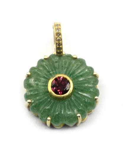 Round Pave Diamond Pendant