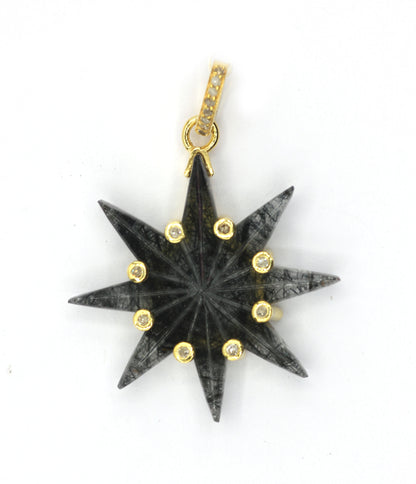 Star 92.5 Silver Pave Diamond Pendant