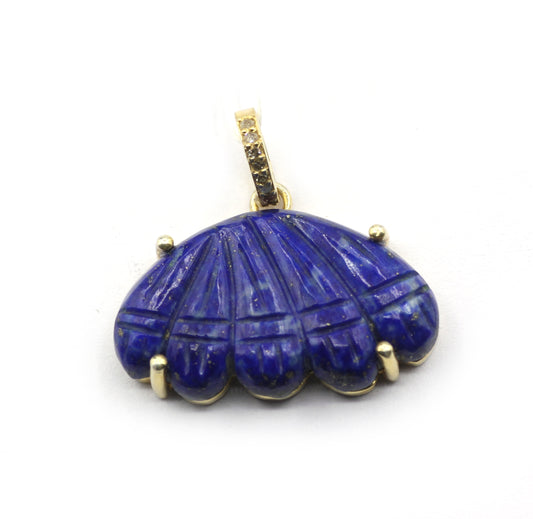 Lapis Lazuli Pave Diamond Pendant