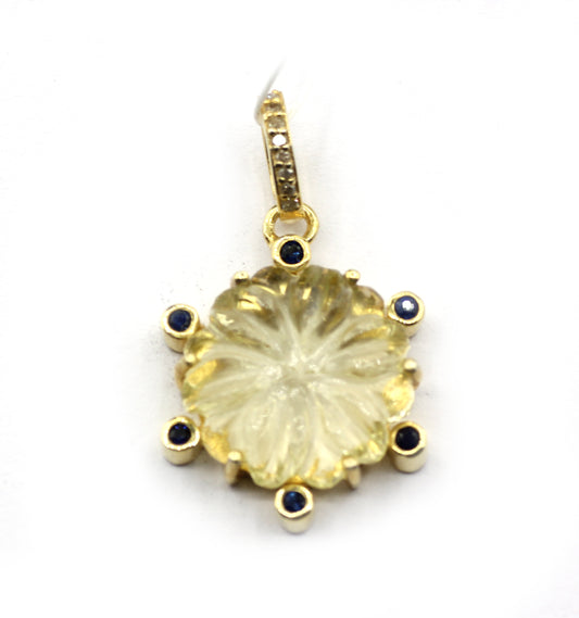 Round Pave Diamond Pendant