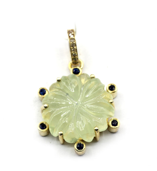 Round Pave Diamond Pendant