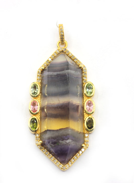 Pencil Pave Diamond Pendant