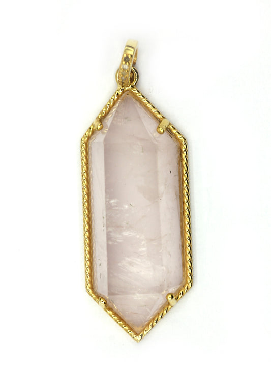 Pencil Silver Pave Diamond Pendant