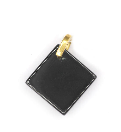 Black Onyx Silver Pave Diamond Pendant