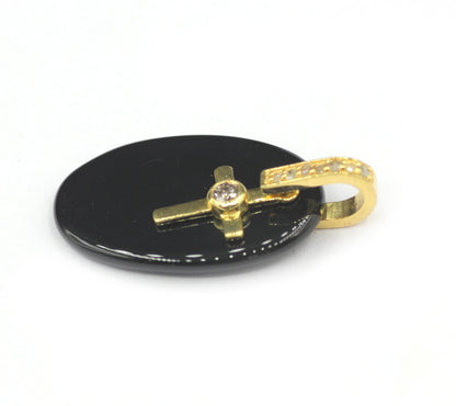 Cross Silver Pave Diamond Pendant