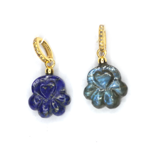 Paw Silver Pave Diamond Pendant