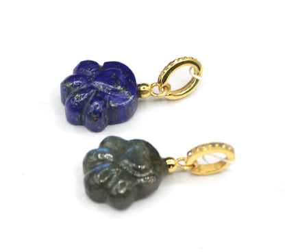 Paw Silver Pave Diamond Pendant