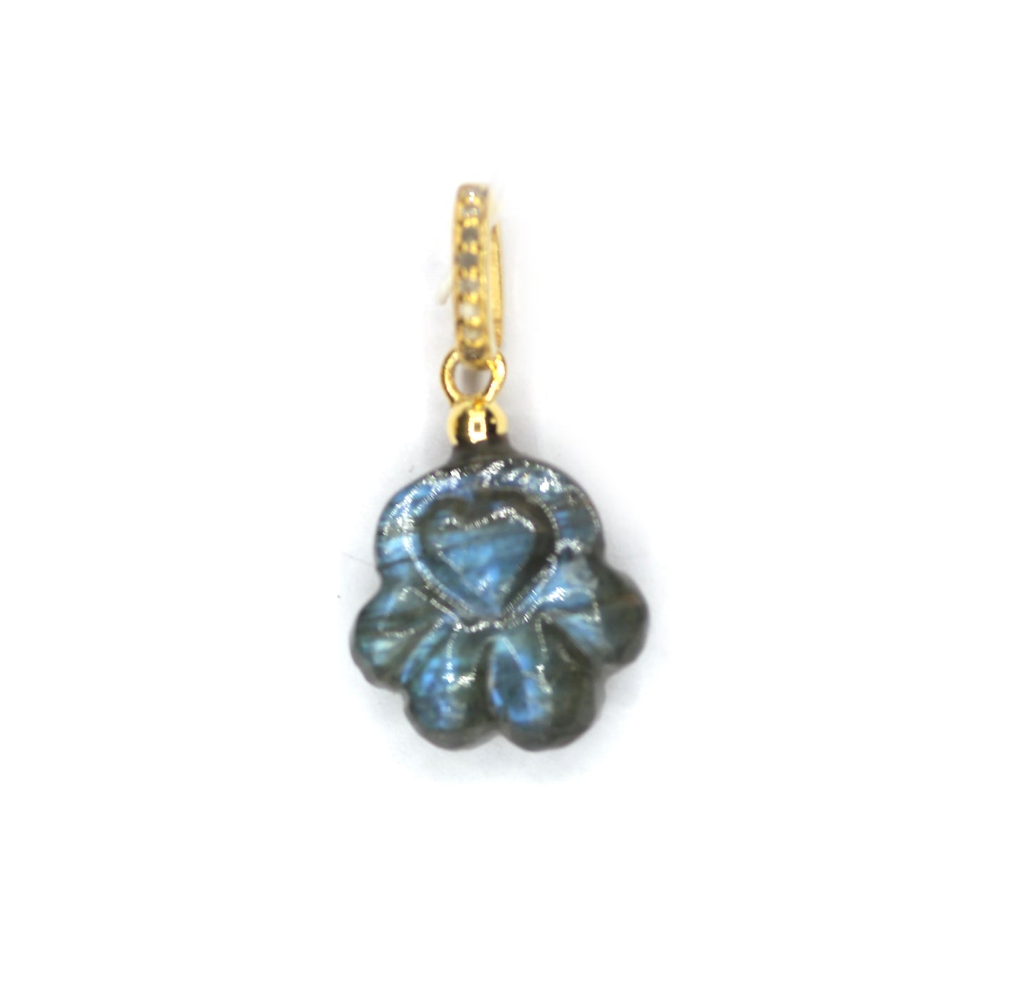 Paw Silver Pave Diamond Pendant