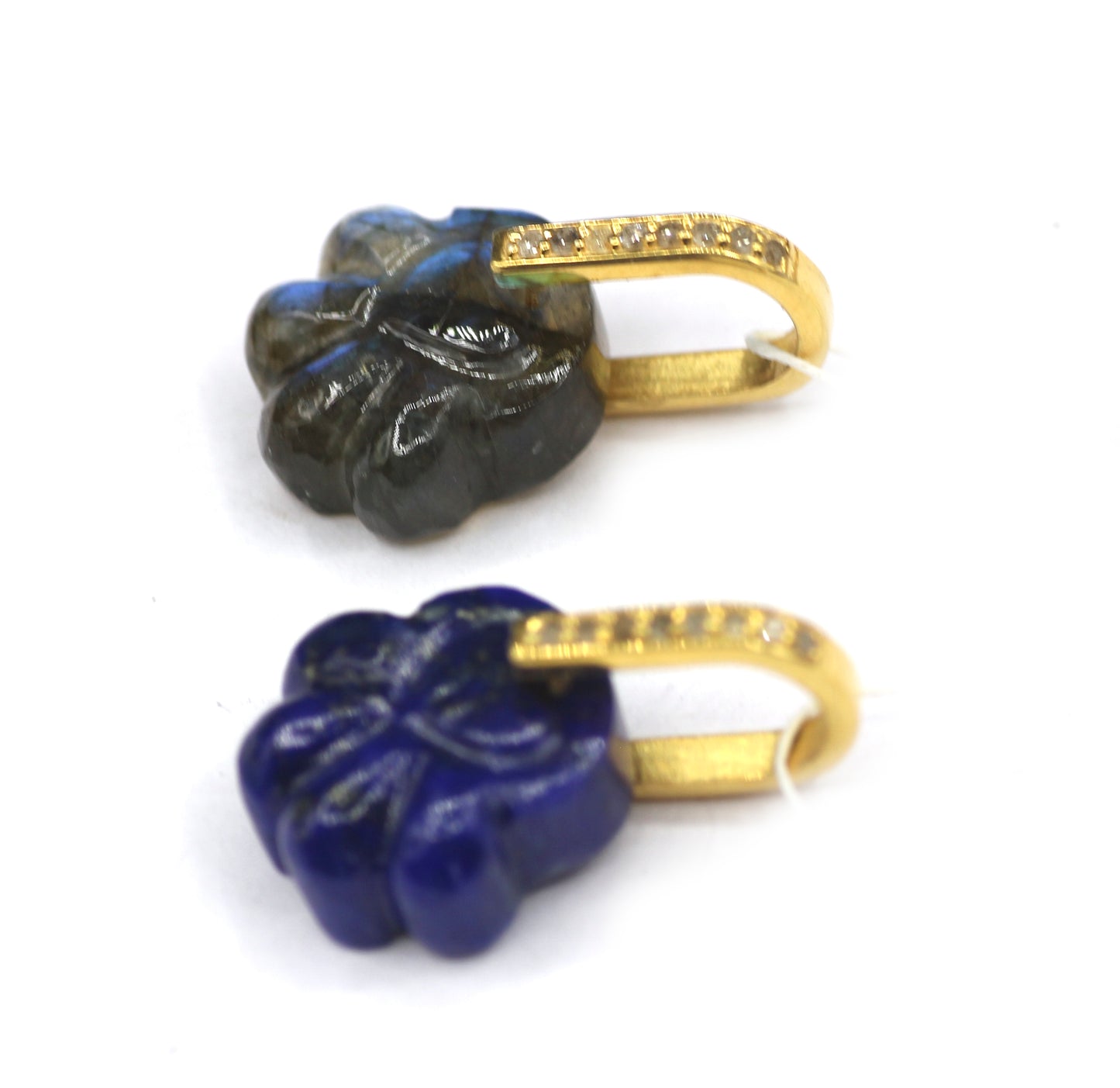 Paw Silver Pave Diamond Pendant