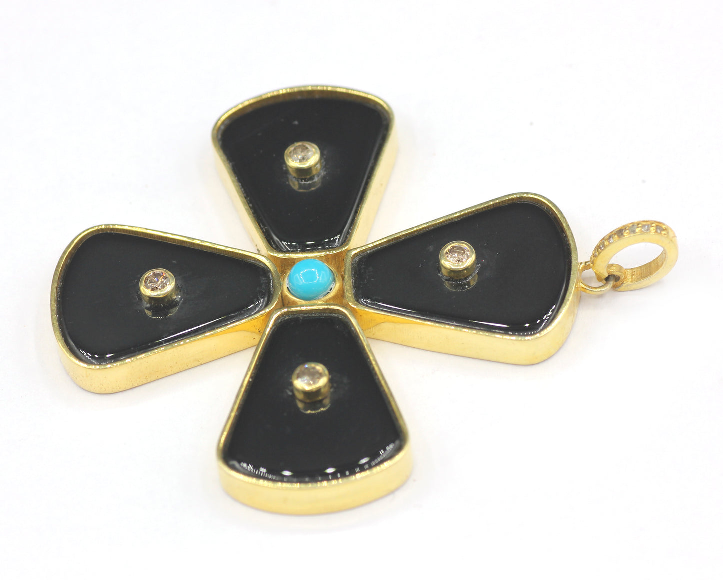 Cross Silver Pave Diamond Pendant