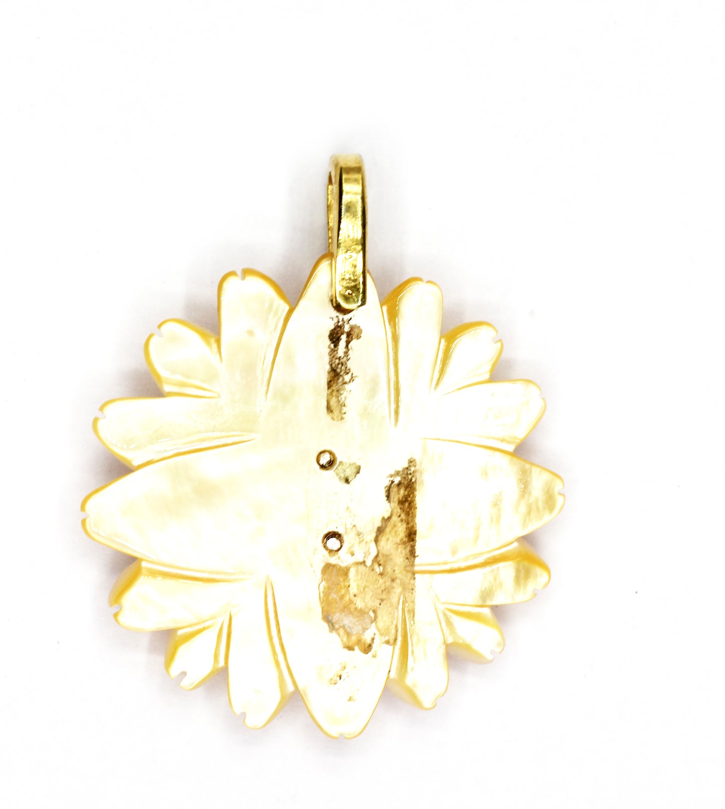 Flower Silver Pave Diamond Pendant