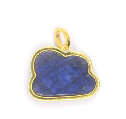 Labradorite Cloud Pave Diamond Pendant