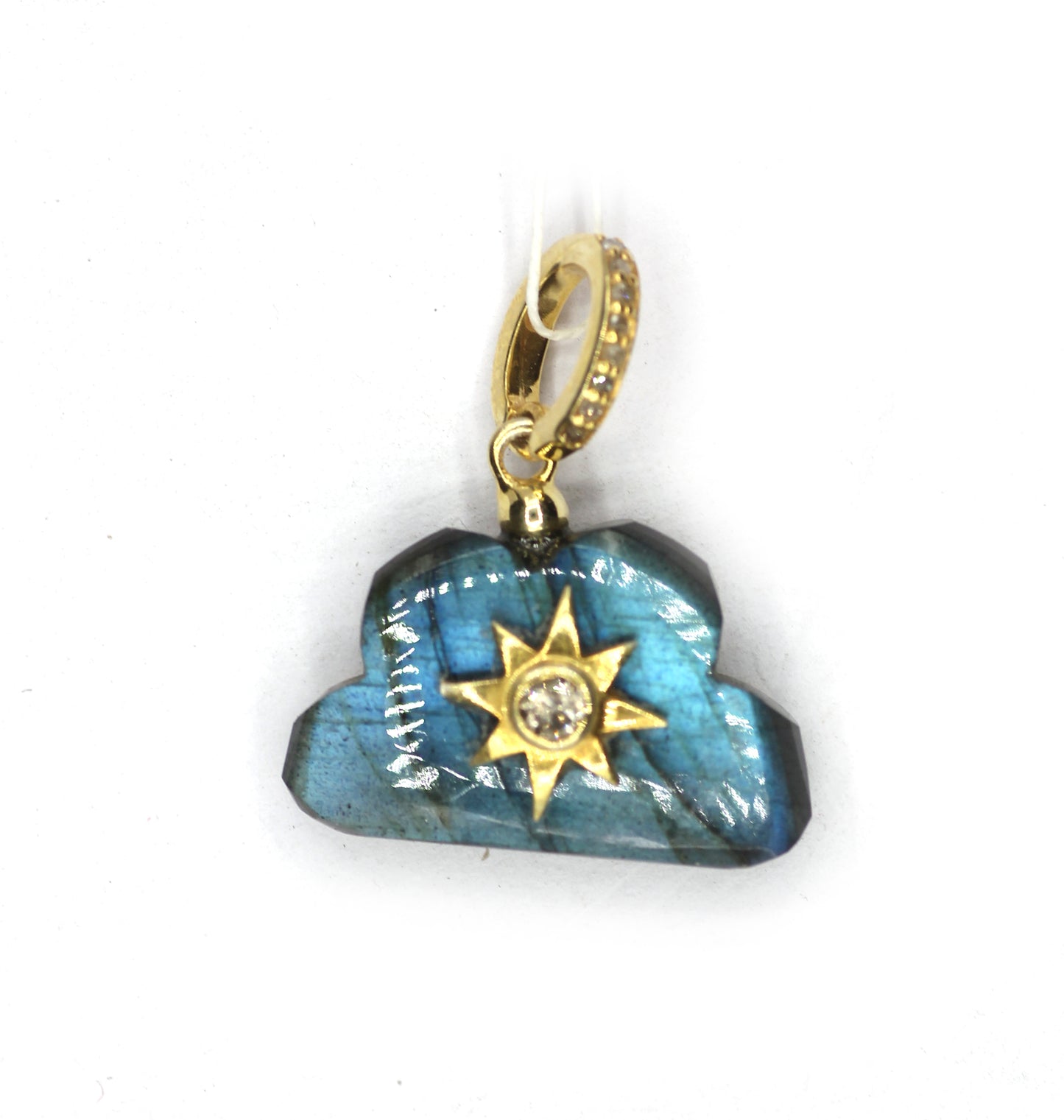 Cloud Silver Pave Diamond Pendant