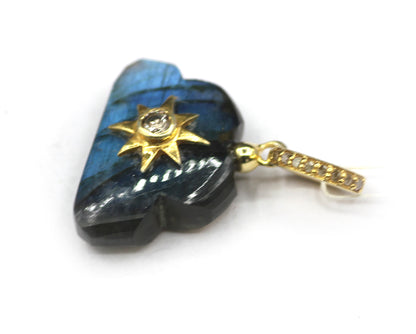 Cloud Silver Pave Diamond Pendant