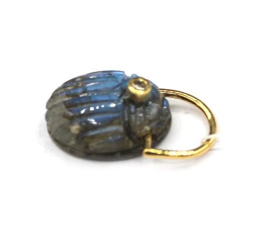 Ladybug Silver Pave Diamond Pendant