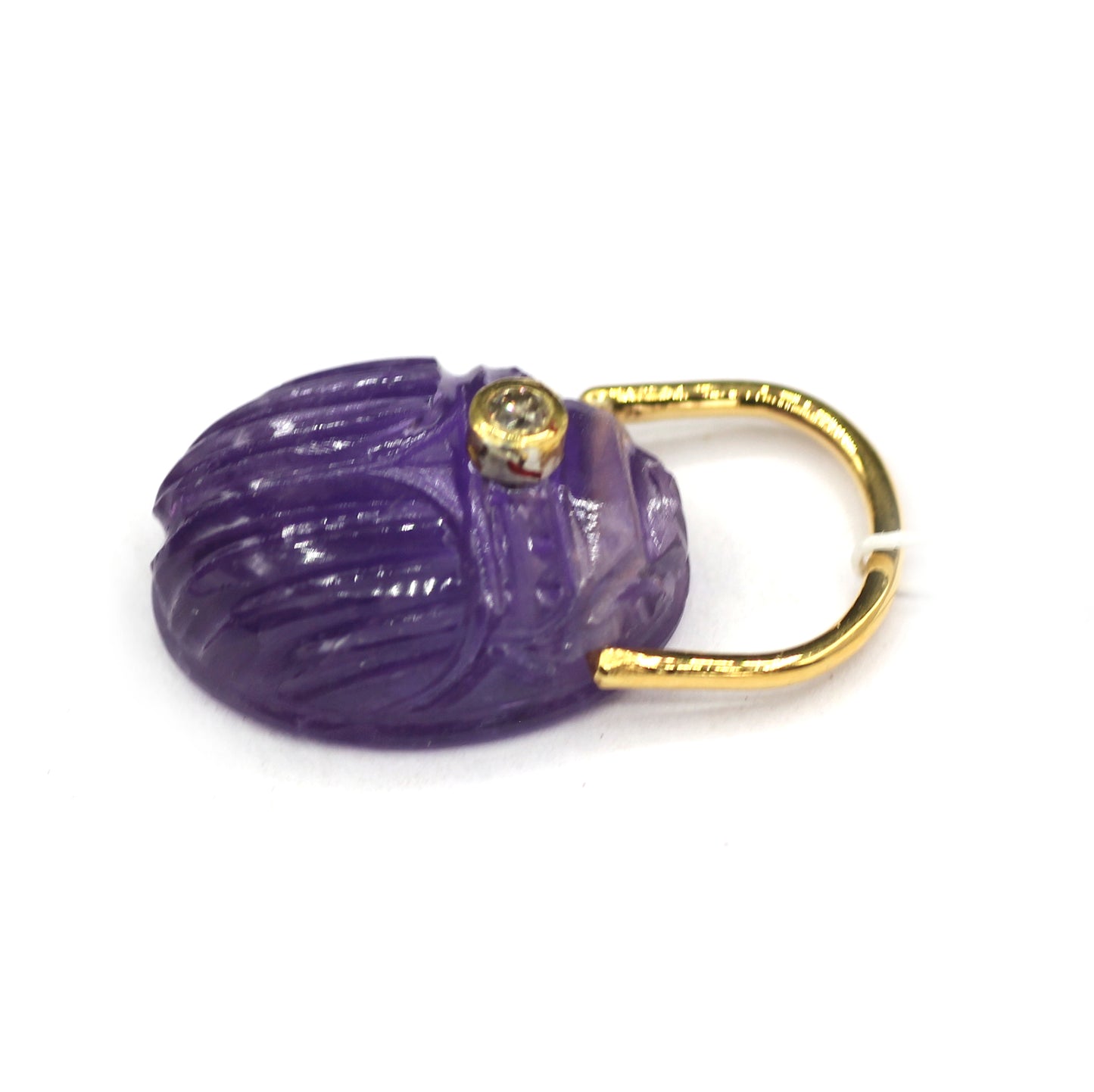 Ladybug Silver Pave Diamond Pendant