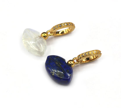 Lips Silver Pave Diamond Pendant