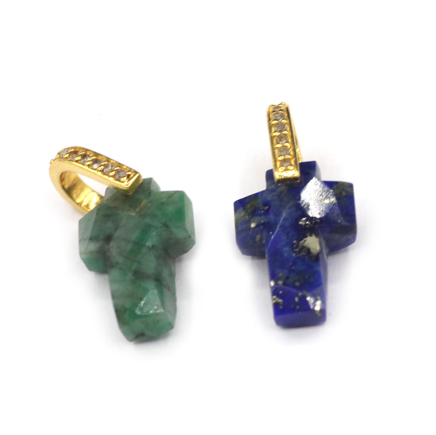 Cross Silver Pave Diamond Pendant