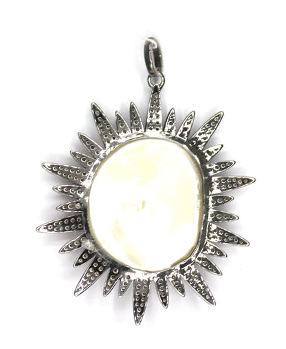 Star Silver Pave Diamond Pendant