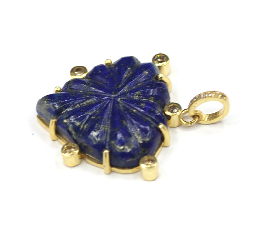 Heart Silver Pave Diamond Pendant