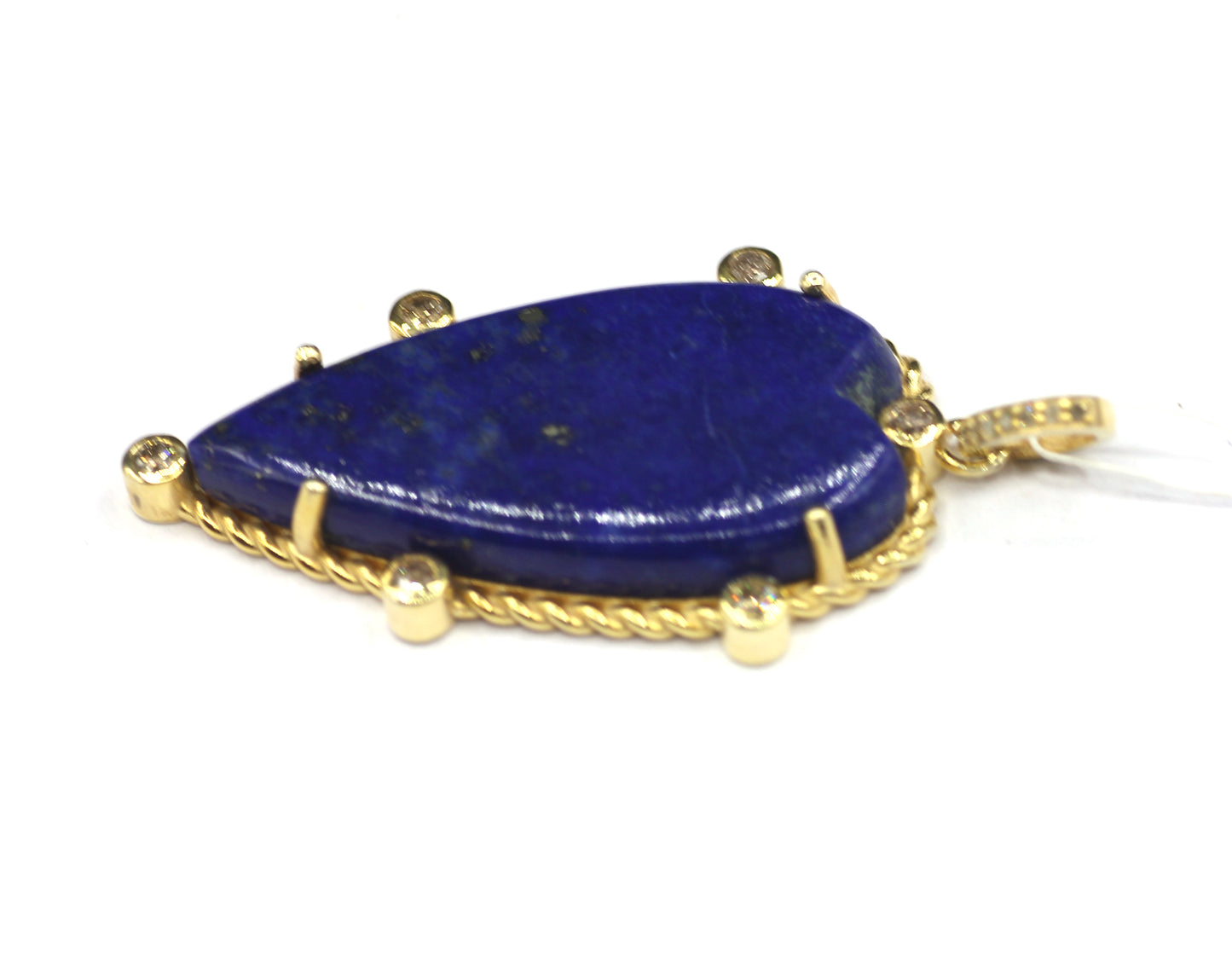 Heart Silver Pave Diamond Pendant