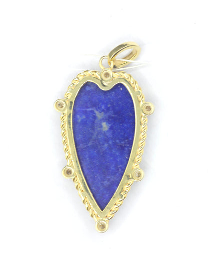 Heart Silver Pave Diamond Pendant