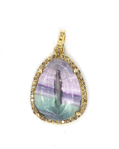 Silver Pave Diamond Pendant