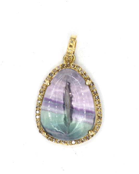 Silver Pave Diamond Pendant