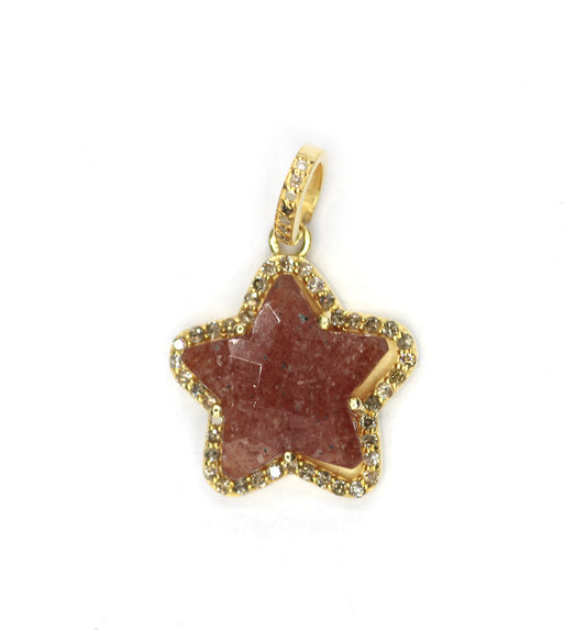 Star Silver Pave Diamond Pendant