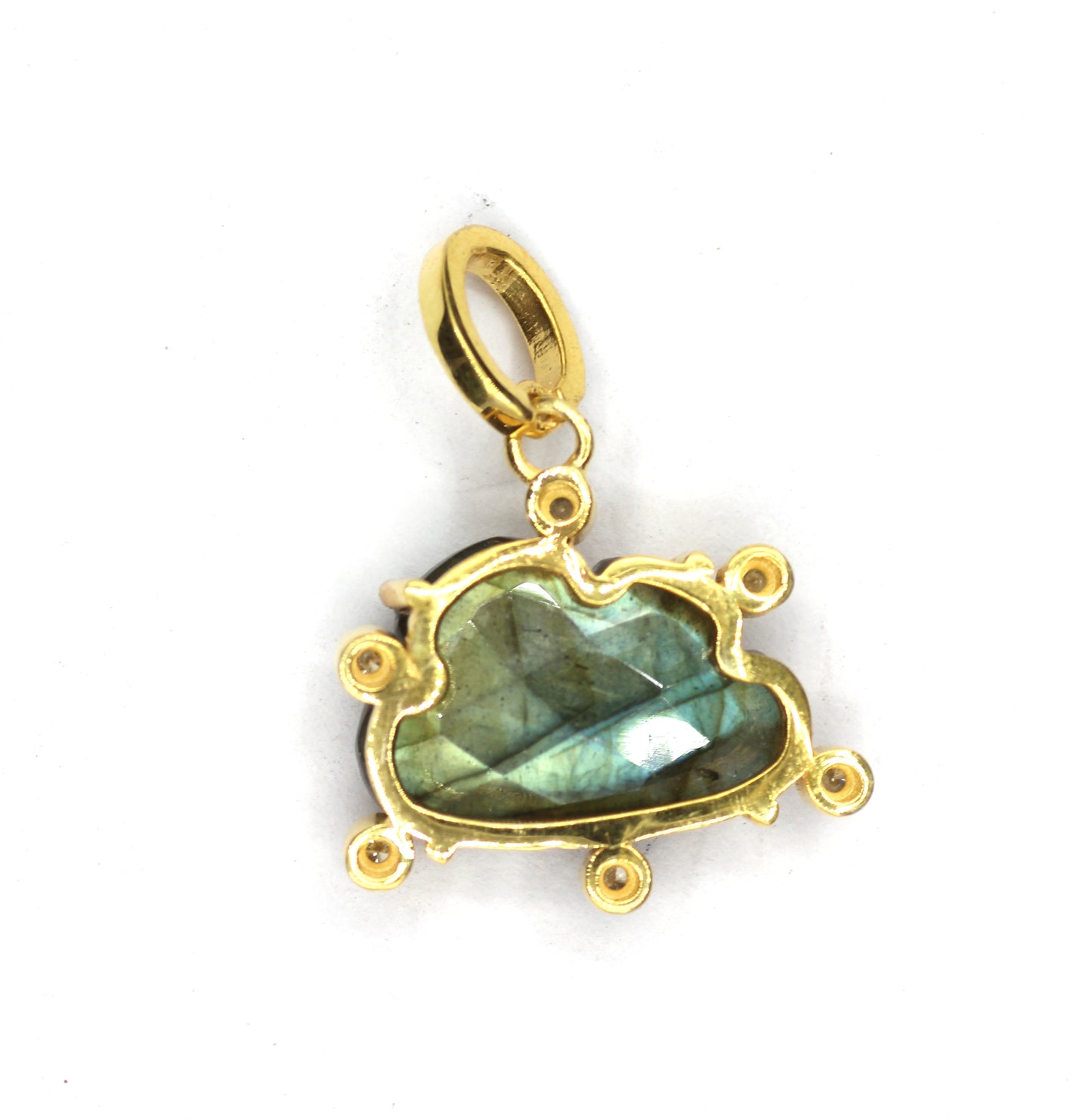 Cloud Silver Pave Diamond Pendant