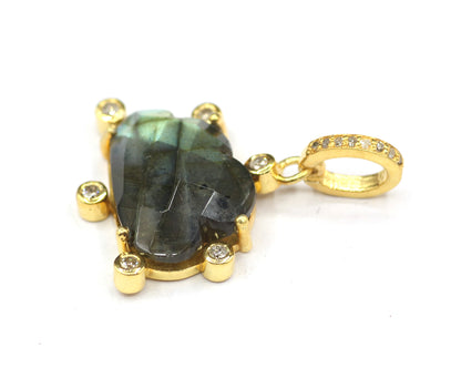 Cloud Silver Pave Diamond Pendant