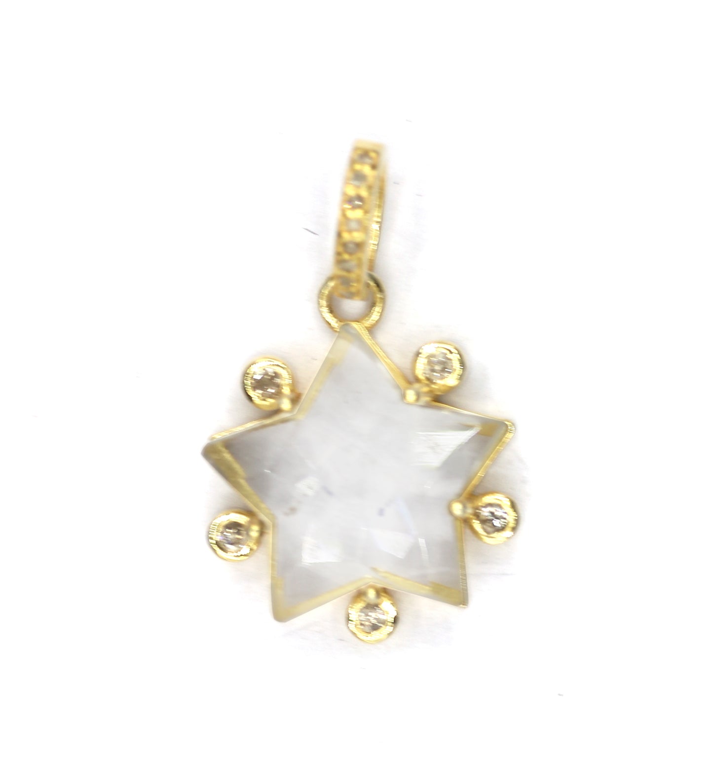 Star Silver Pave Diamond Pendant