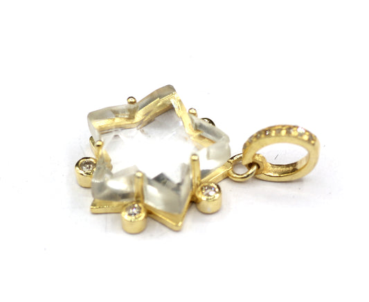 Star Silver Pave Diamond Pendant