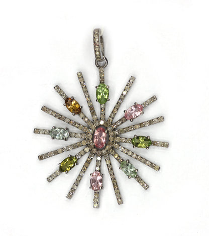Star Pave Diamond Pendant