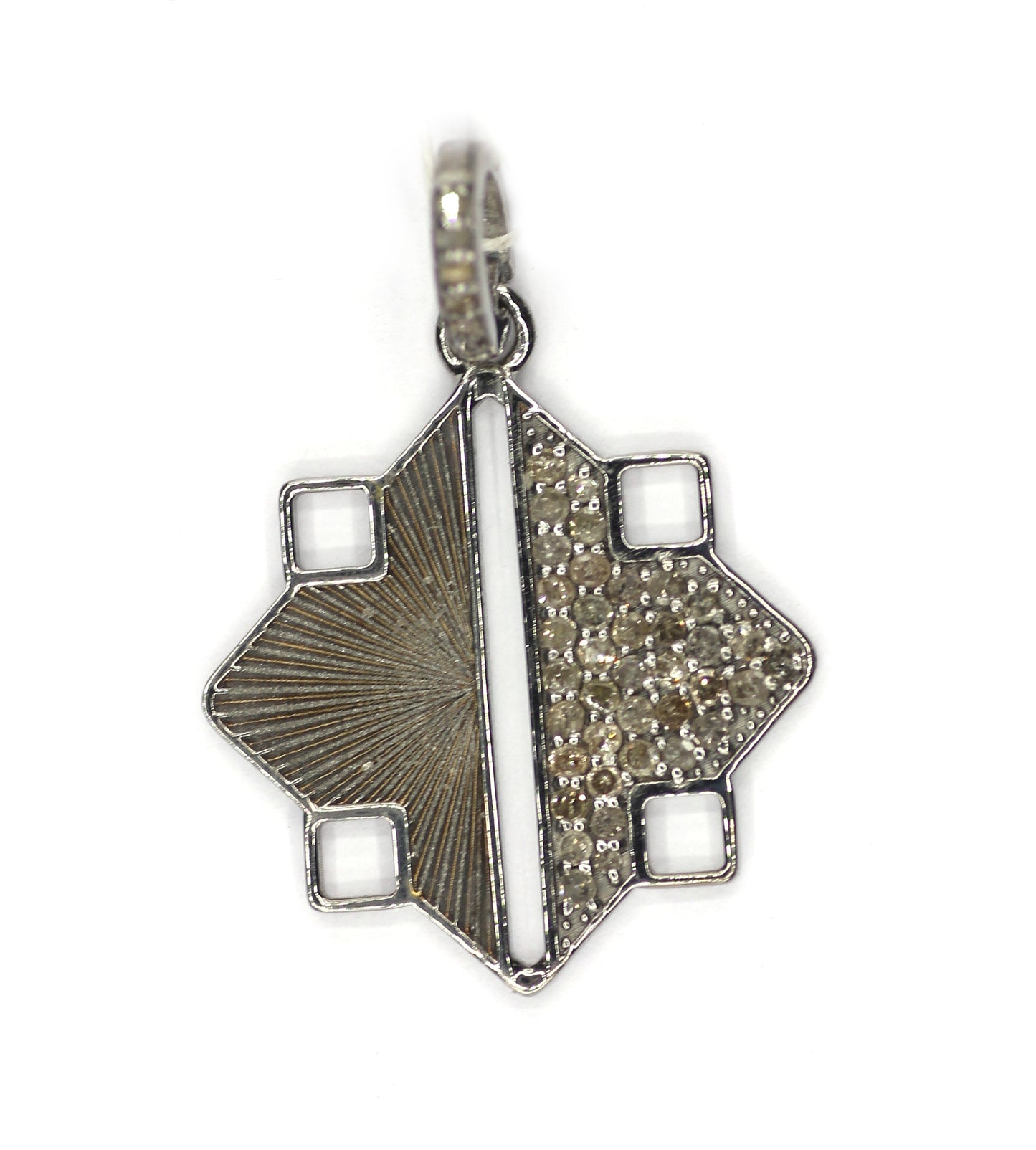 Silver Pave Diamond Pendant