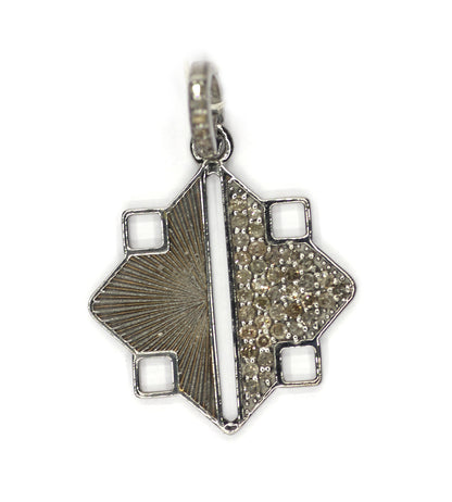 Silver Pave Diamond Pendant