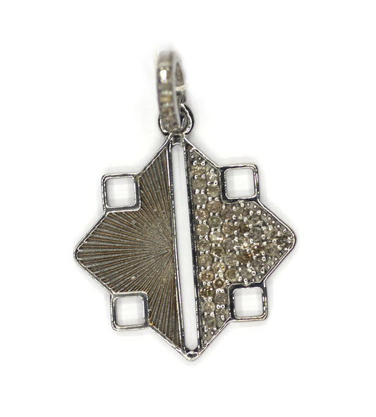 Silver Pave Diamond Pendant
